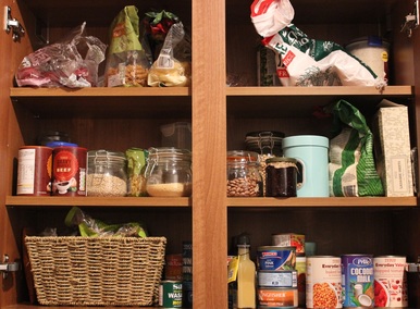 Dry goods, well stocked can help spin out extra meals from your fresh goods...